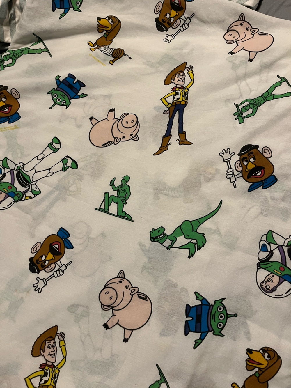 Vintage 1995 Toy Story Twin Size Flat Sheet
